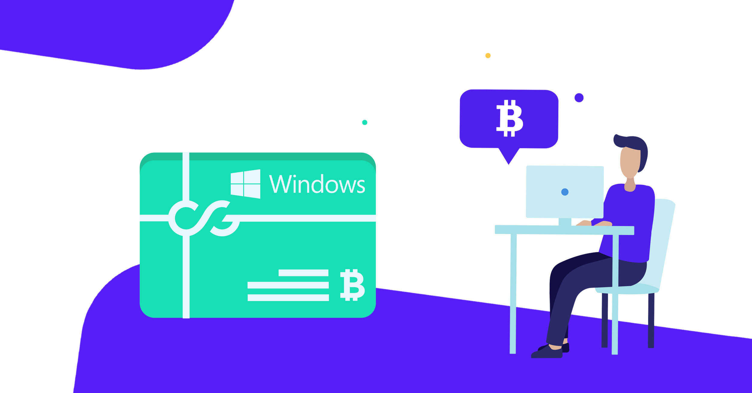 "Windows" dovanų kortelė Bitcoin