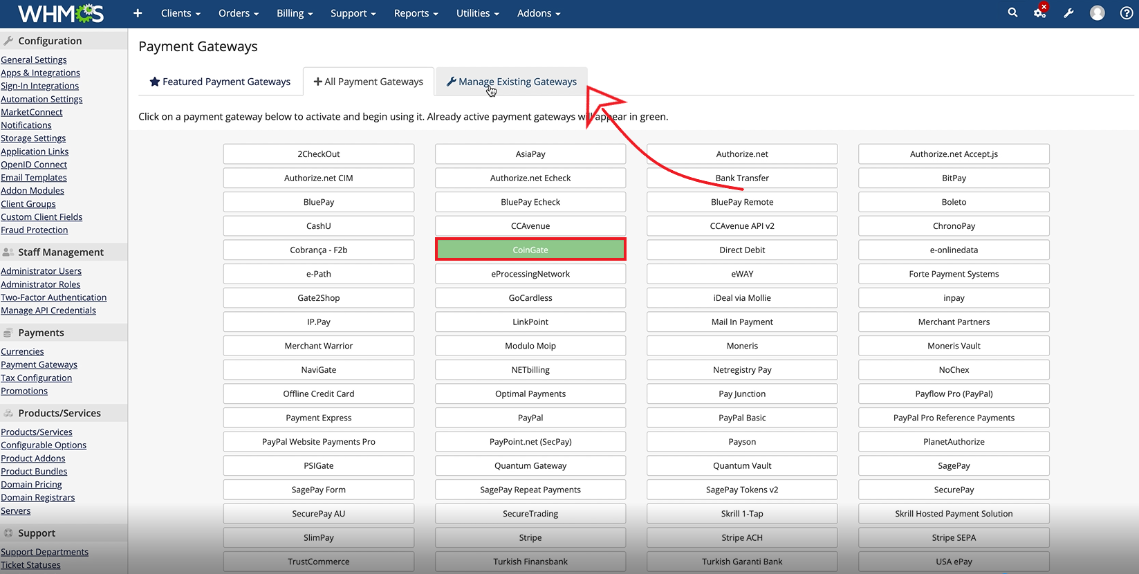 whmcs plugin installation step four