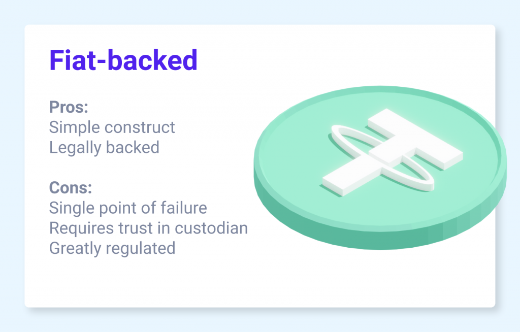 Ventajas e inconvenientes de las stablecoins respaldadas por fiat