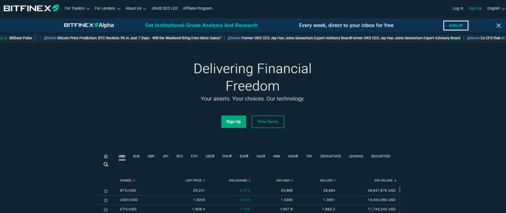 bitfinex kriptovaliutų mainai