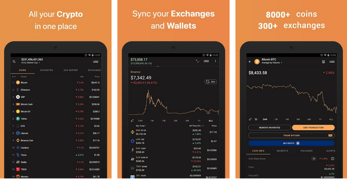 aplicación de estadísticas de monedas para móviles android e iOS