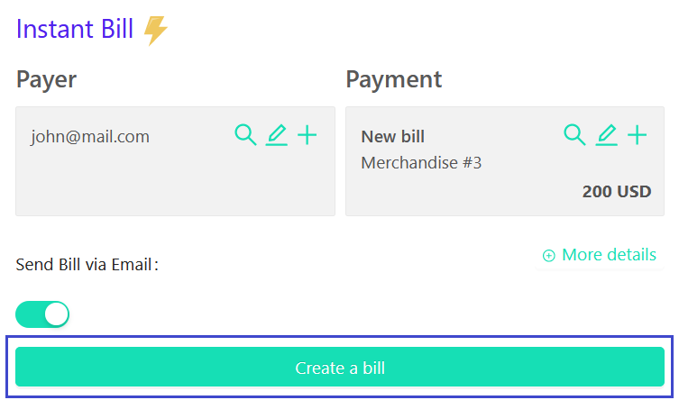 how to create crypto bill