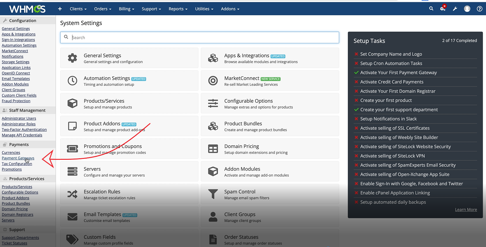 whmcs plugin installation step three