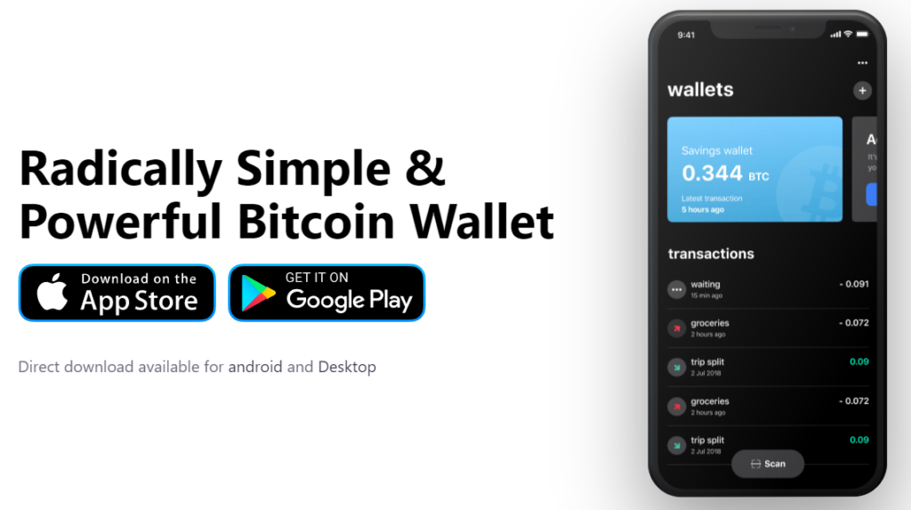 bliuewallet btc žaibas