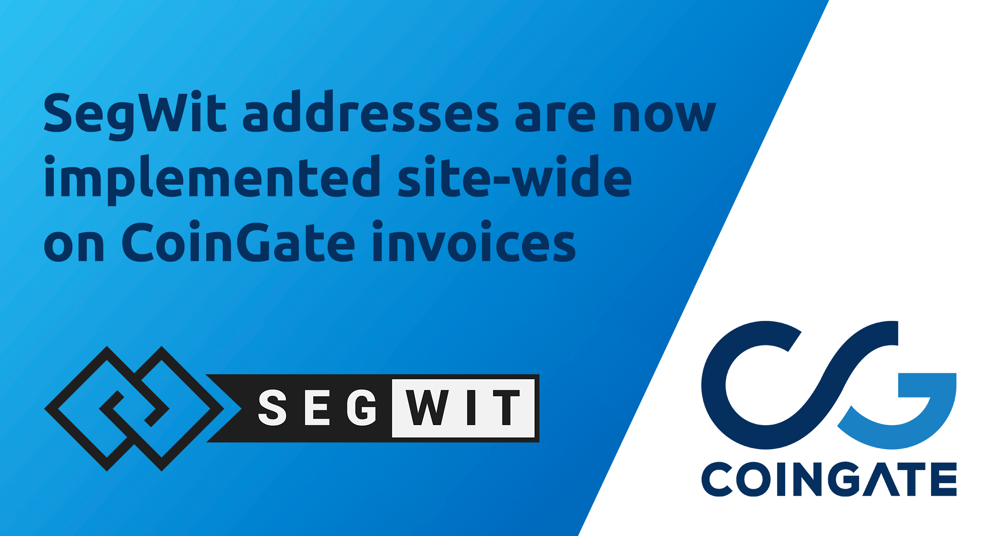 CoinGate implementa direcciones SegWit